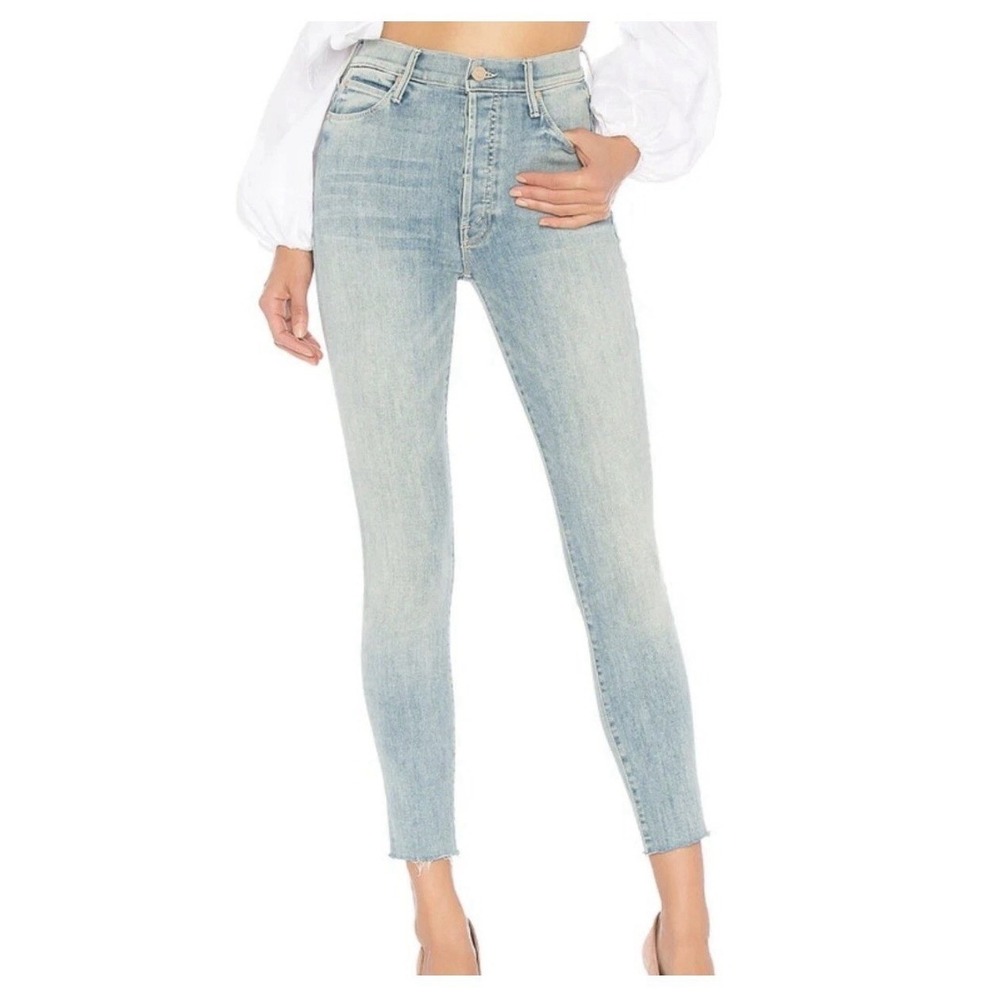 MOTHER Jeans The Stunner Ankle Fray Size 29 Light Wash Button Fly #Y1-1